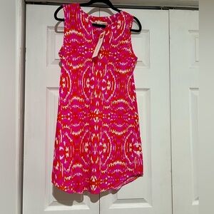 🧡🩷🆕 NWT Jude Connally Pink and Red Patterned Dress Small